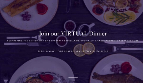 Join our virtual dinner