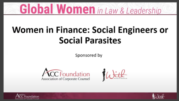 ACC Foundation’s Global Women in Law & Leadership: Women in Finance
