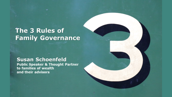 The 3 Rules of Family Governance