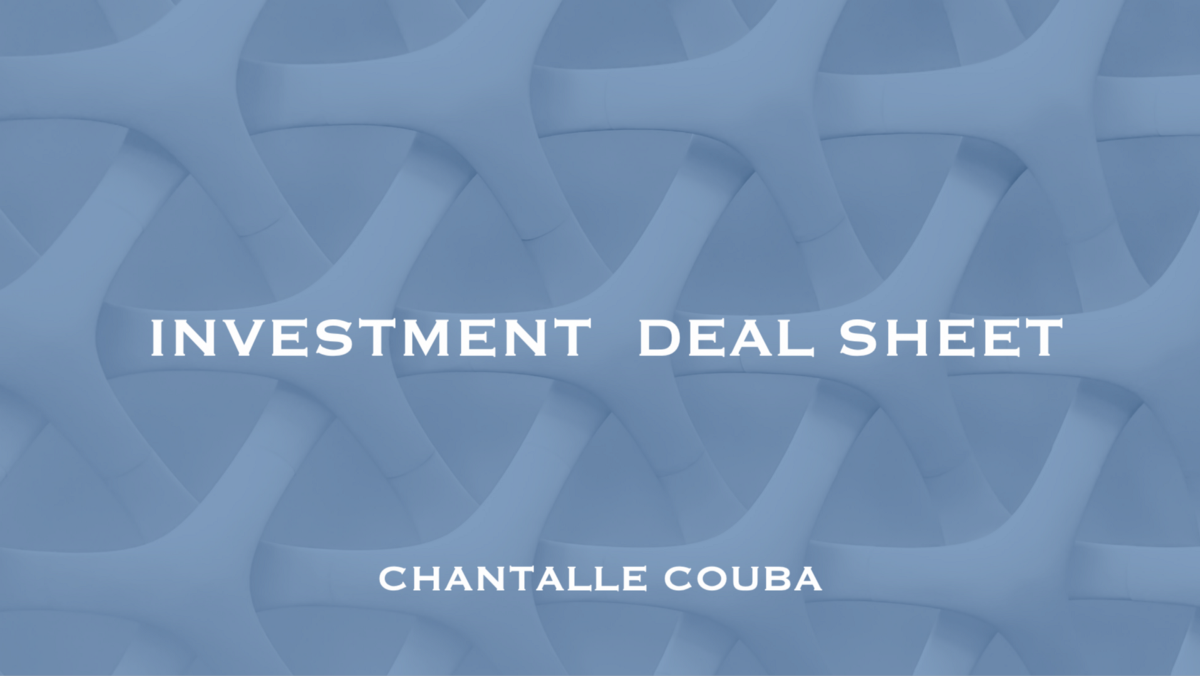 Investment Deal Sheet