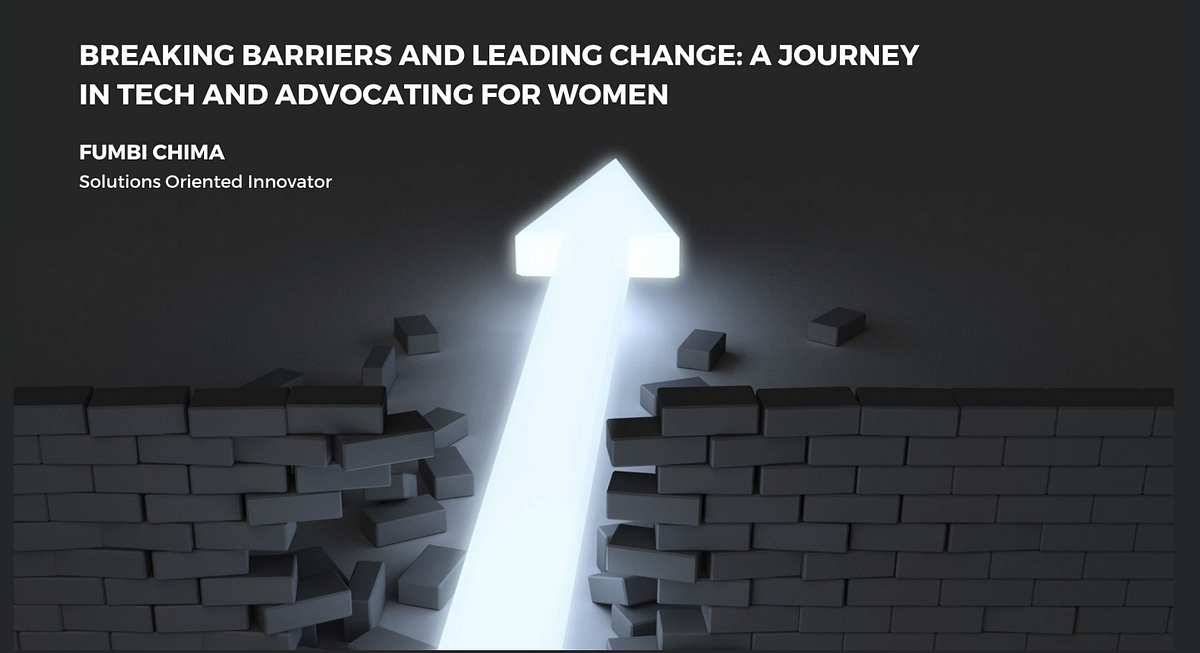 Breaking Barriers and Leading Change: A Journey in Tech and Advocating for Women